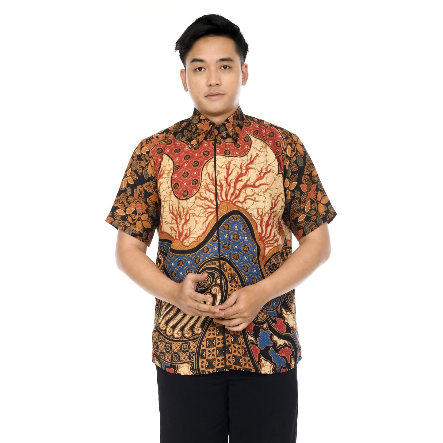 Kemeja Batik Pria Lengan Pendek Dobby Premium Lapis Furing - Batik Surya Teja (KDPE 1-5)