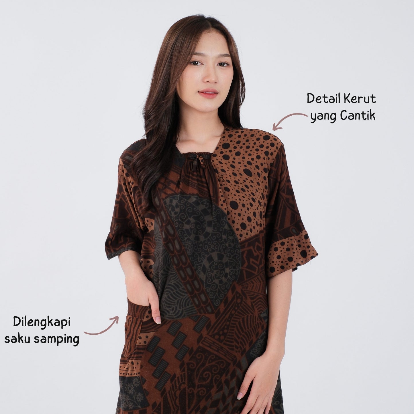 Daster Batik Kerut Rayon Premium - Batik Surya Teja (DSL 6-10)