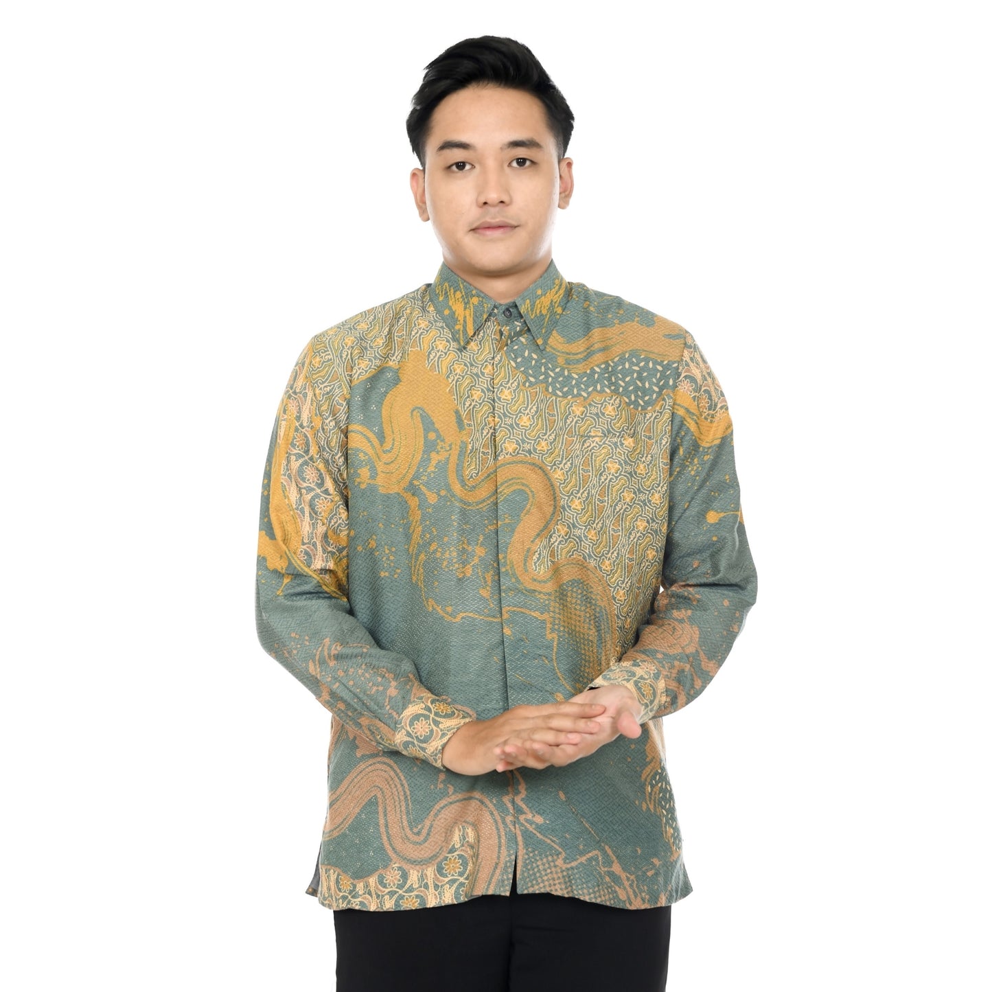 Kemeja Batik Pria Lengan Panjang Dobby Premium Lapis Furing - Batik Surya Teja (KDPA 1-5)