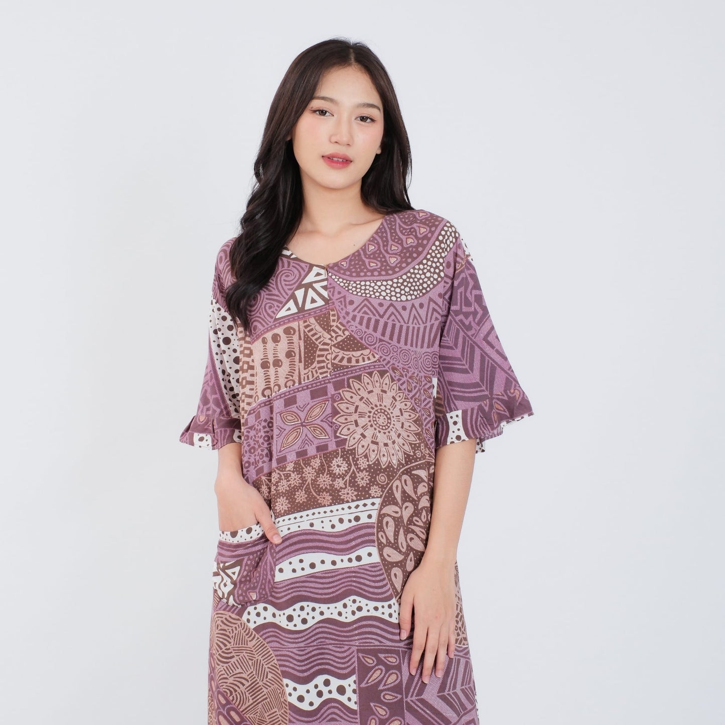 Daster Batik Resleting Rayon Premium - Batik Surya Teja (DRB 1-13)