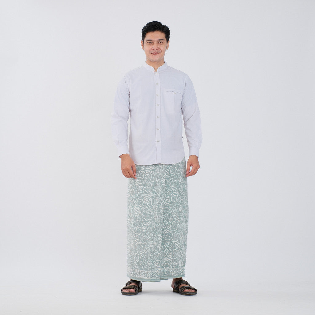 Sarung Batik Cap Pastel Monokrom Rayon Surya Teja SPM-7