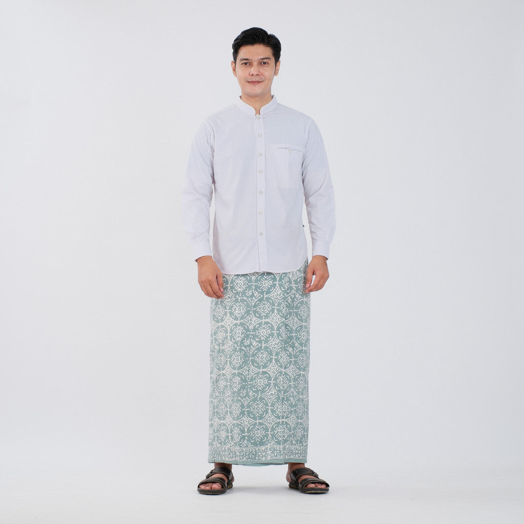 Sarung Batik Cap Pastel Monokrom Rayon Surya Teja SPM-2