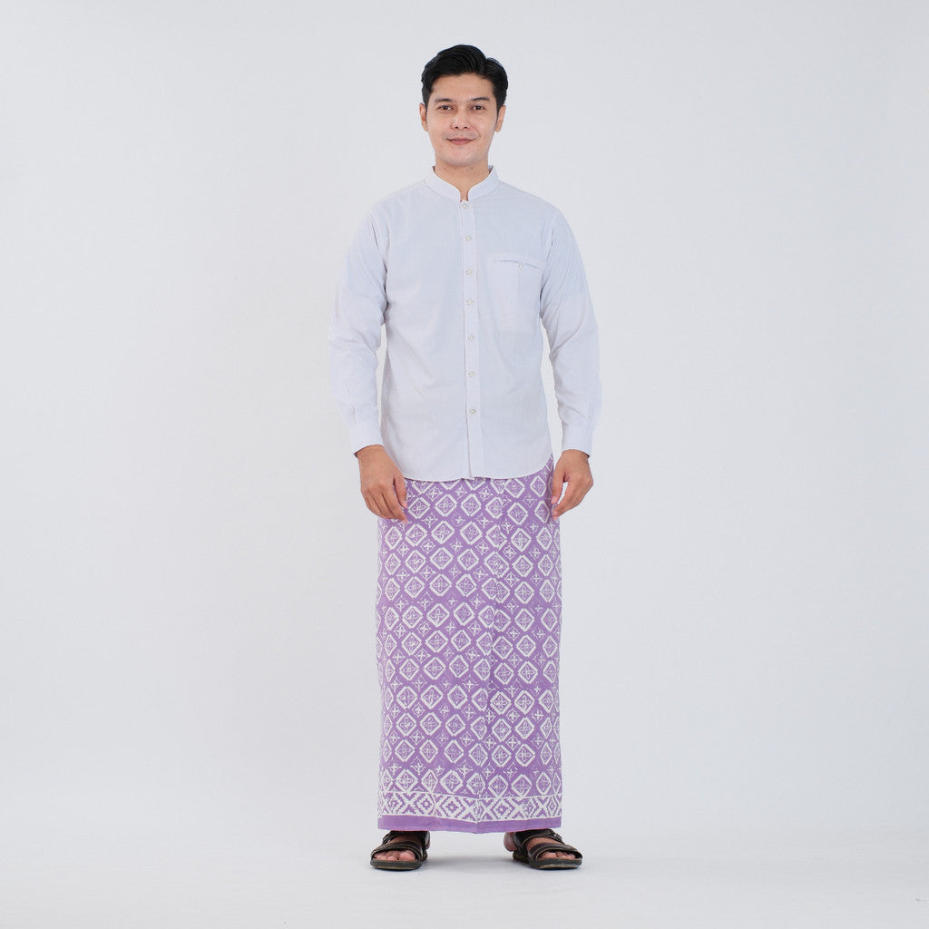 Sarung Batik Cap Pastel Monokrom Rayon Surya Teja SPM-13