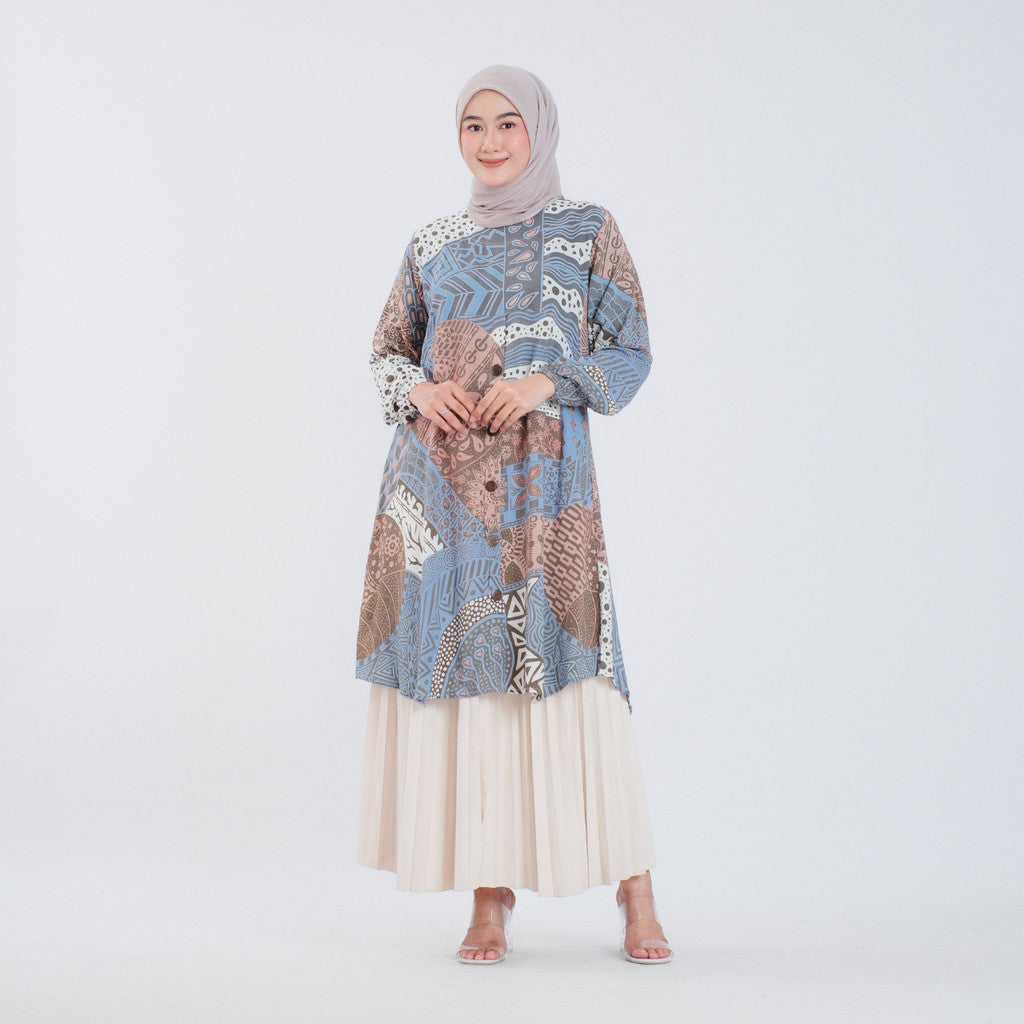 Atasan Batik Wanita Tunik Rayon Surya Teja Pekalongan TS-4