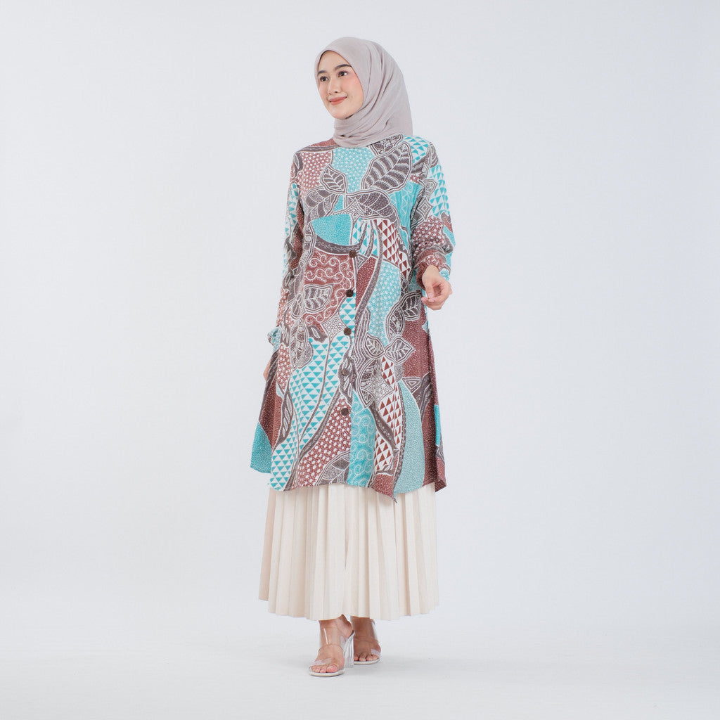 Atasan Batik Wanita Tunik Rayon Surya Teja Pekalongan TS-7