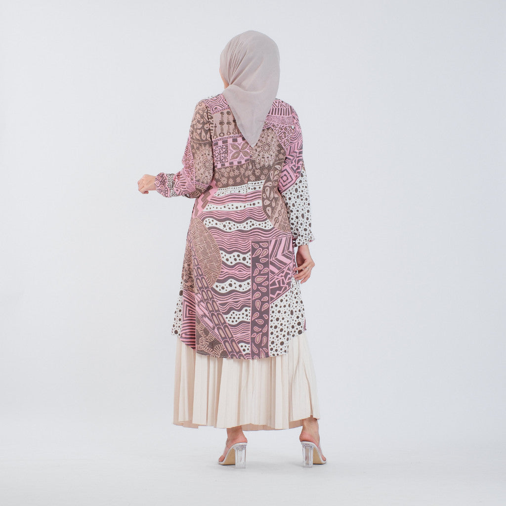 Atasan Batik Wanita Tunik Modern Rayon Premium Surya Teja Pekalongan TS-1