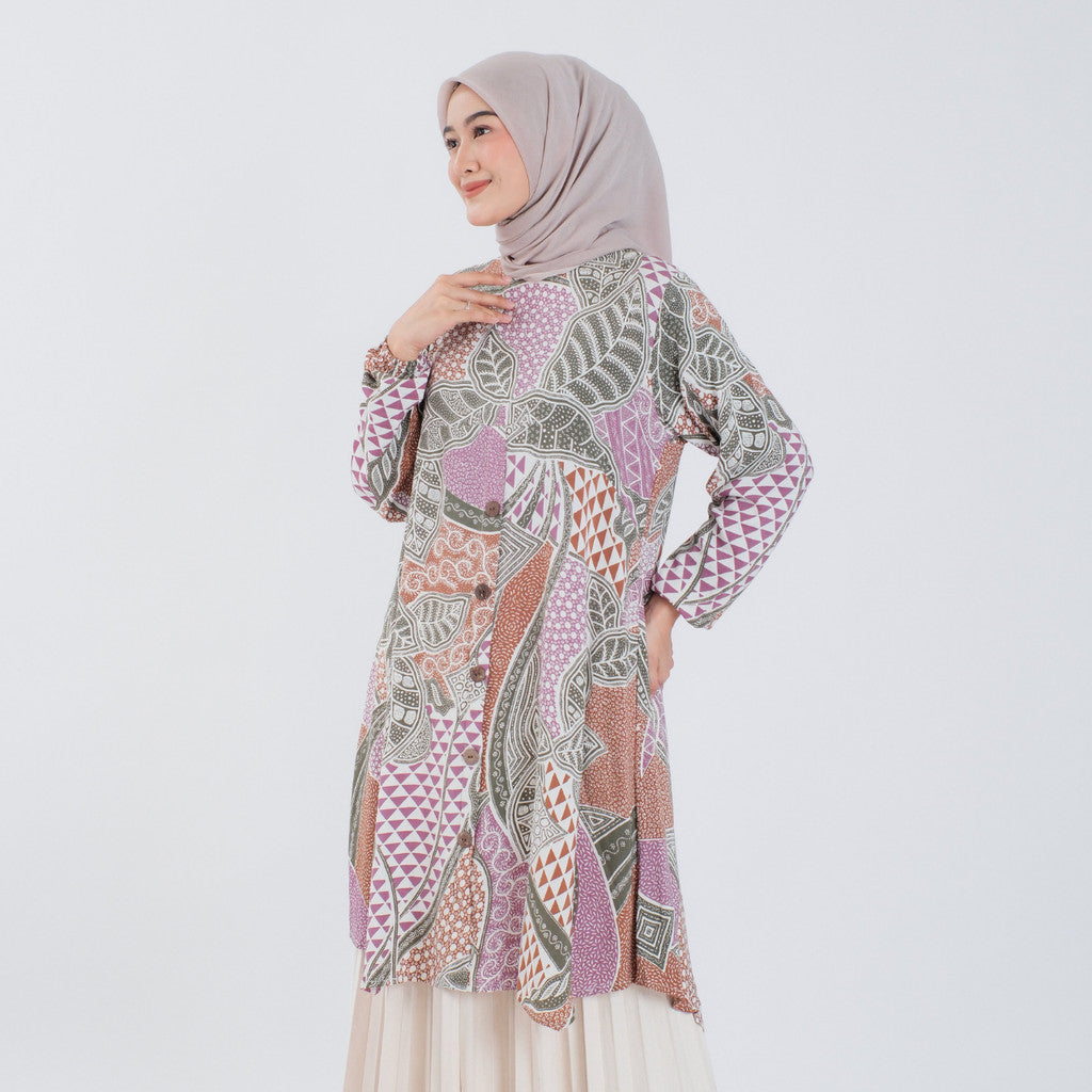 Atasan Batik Wanita Tunik Rayon Surya Teja Pekalongan TS-9
