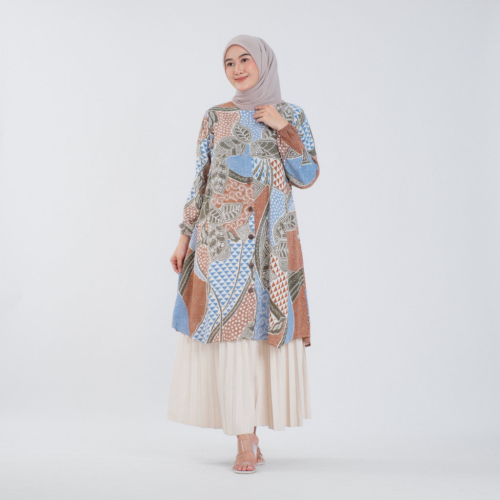Atasan Batik Wanita Tunik Rayon Surya Teja Pekalongan TS-8