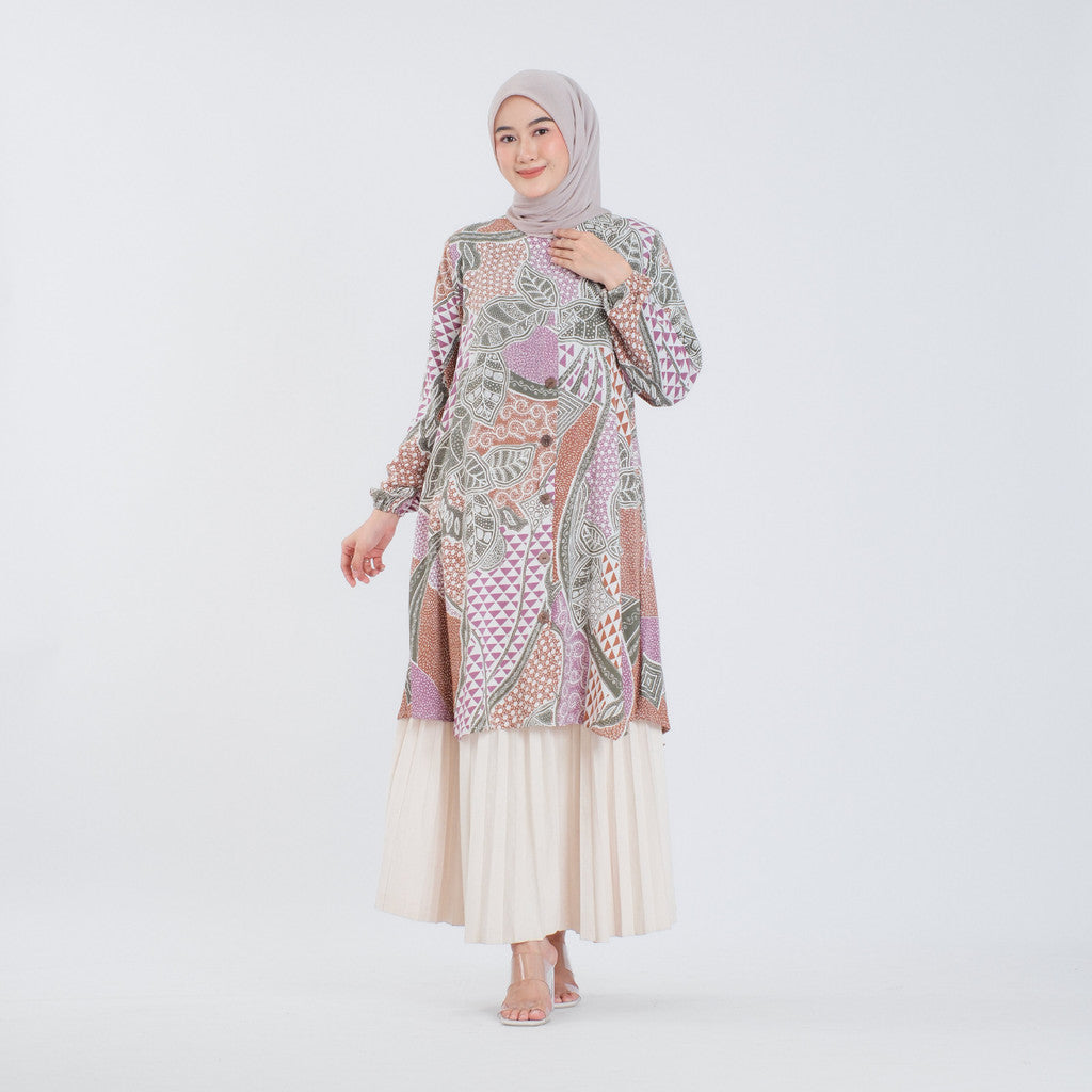 Atasan Batik Wanita Tunik Rayon Surya Teja Pekalongan TS-9