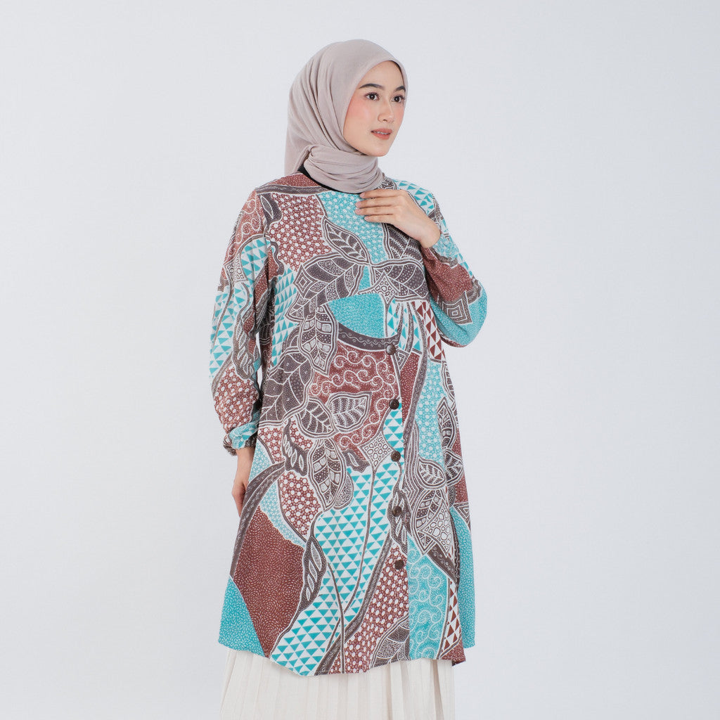 Atasan Batik Wanita Tunik Rayon Surya Teja Pekalongan TS-7