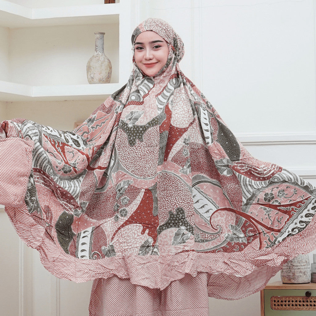 Mukena Batik Rayon Premium Adem Halus Lembut Surya Teja Pekalongan MWA-7