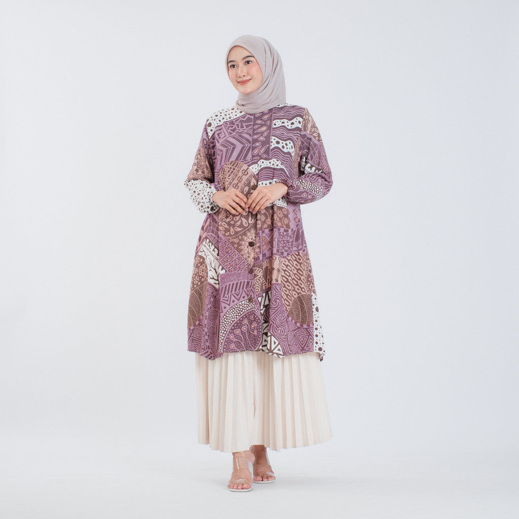 Atasan Batik Wanita Tunik Rayon Surya Teja Pekalongan TS-5