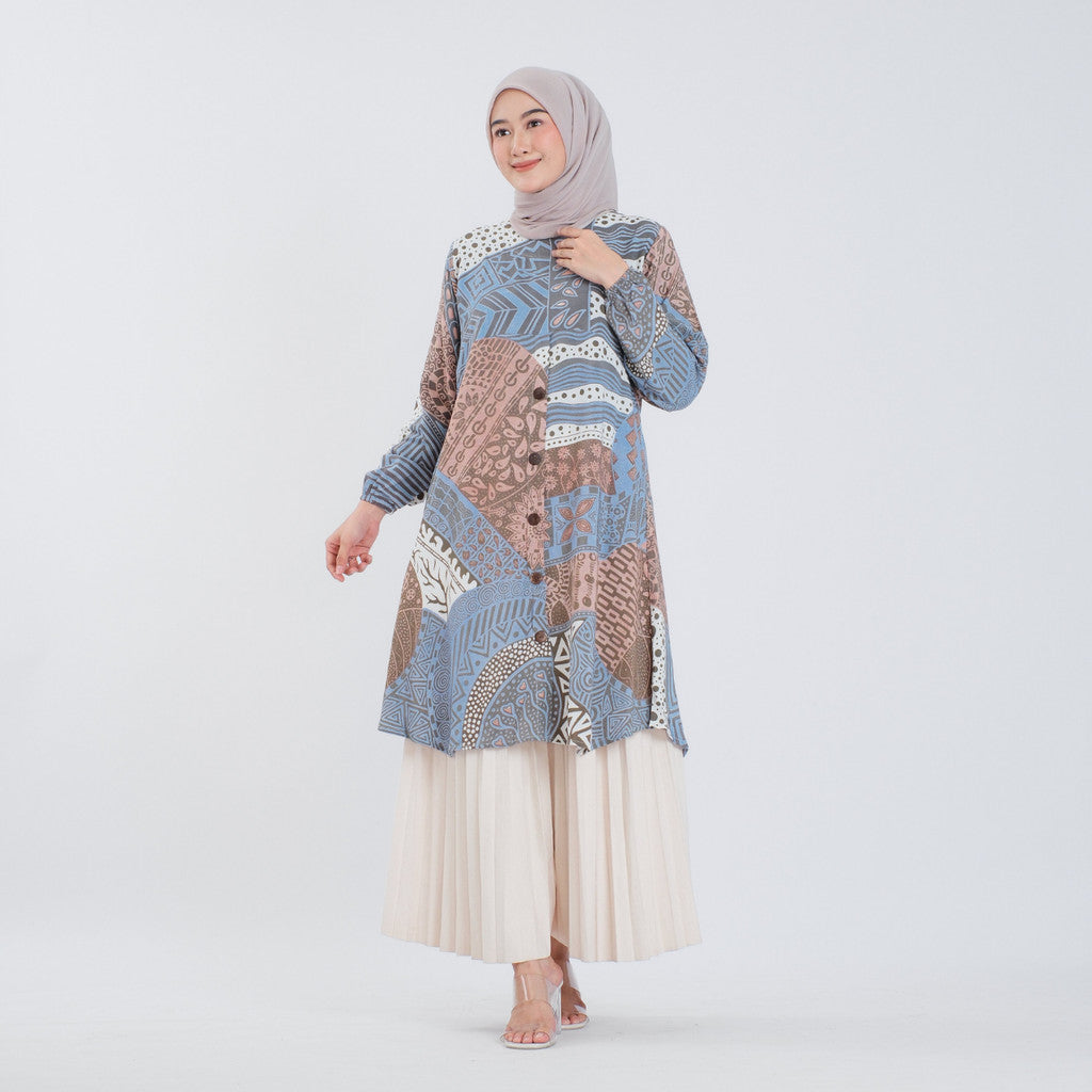 Atasan Batik Wanita Tunik Rayon Surya Teja Pekalongan TS-4