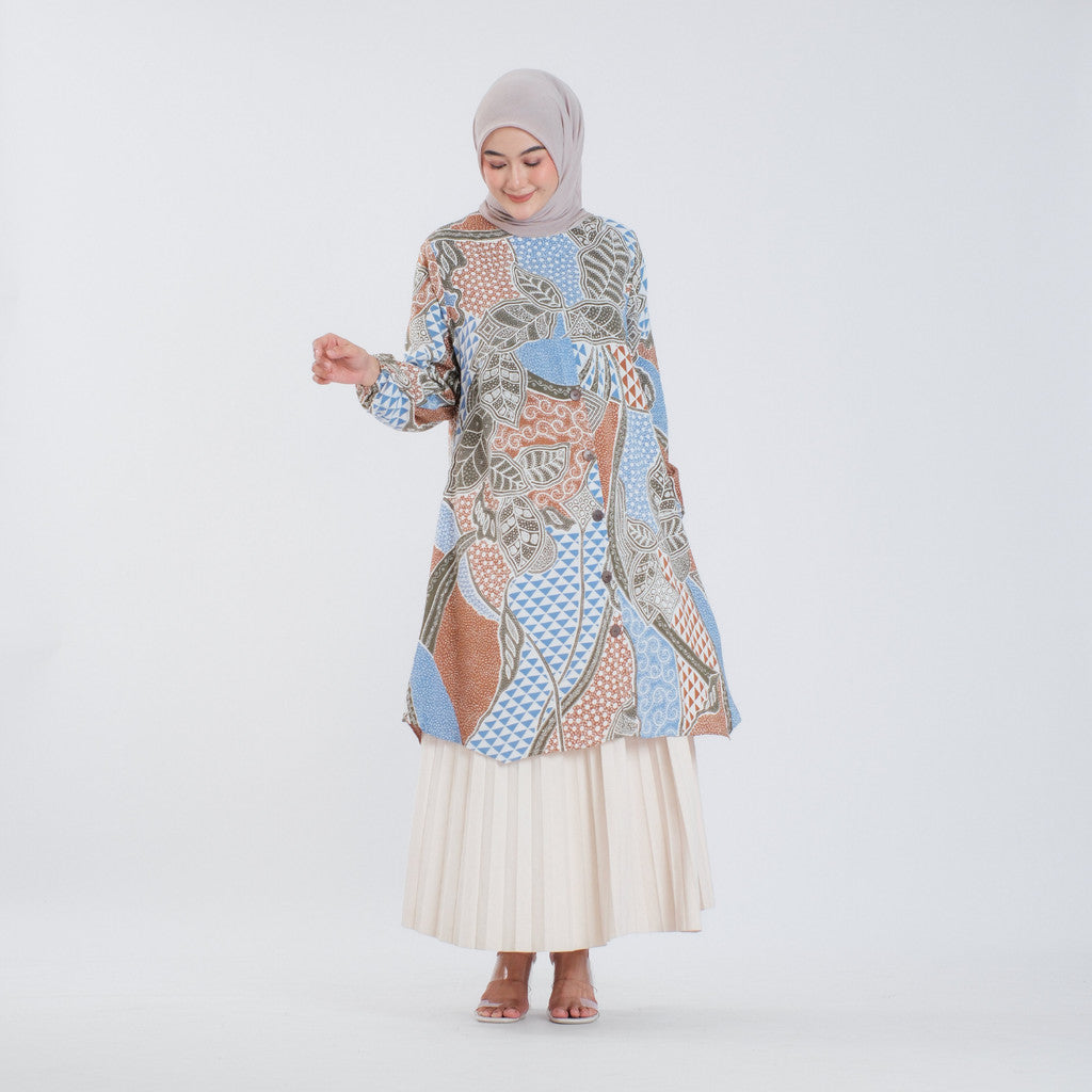 Atasan Batik Wanita Tunik Rayon Surya Teja Pekalongan TS-8