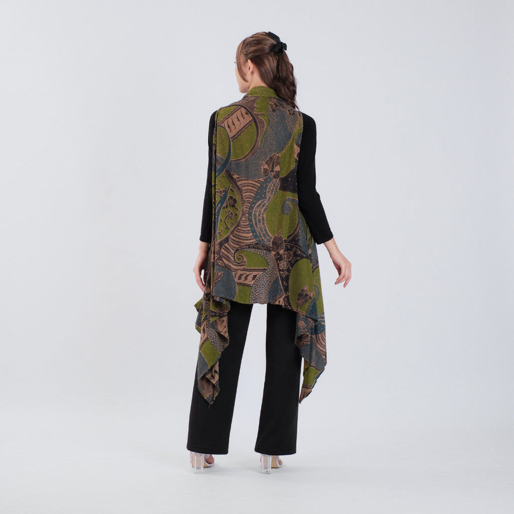 Outer Batik Tanpa Lengan Modern Wanita Rayon Premium Surya Teja Pekalongan OB-1