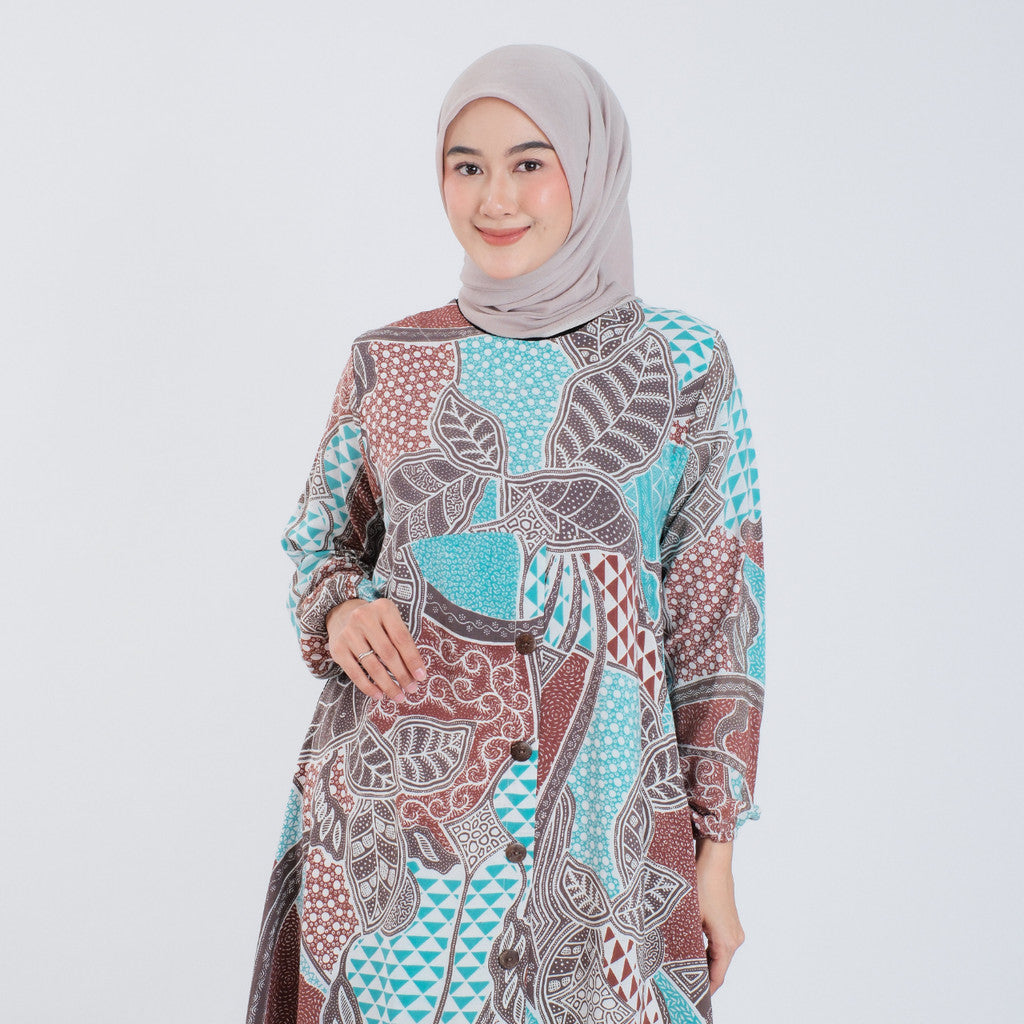 Atasan Batik Wanita Tunik Rayon Surya Teja Pekalongan TS-7