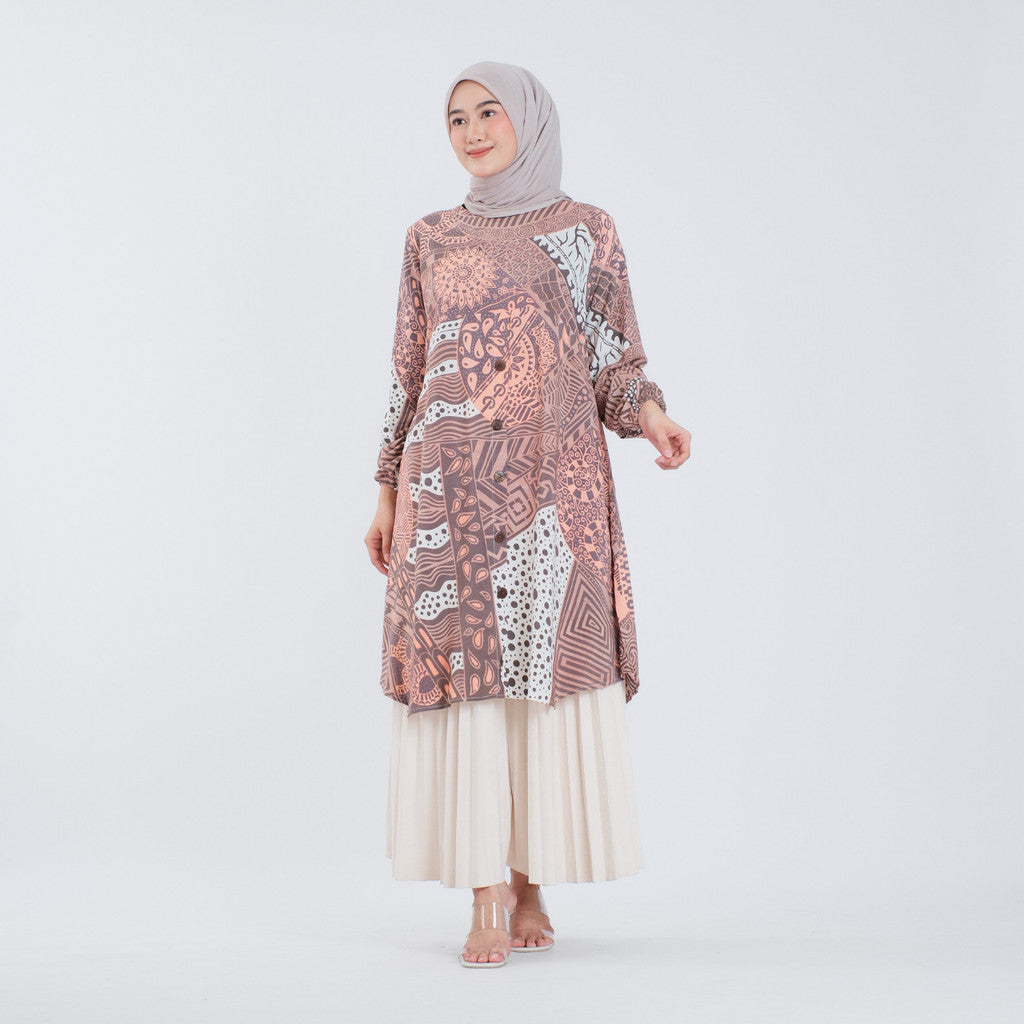 Atasan Batik Wanita Tunik Rayon Surya Teja Pekalongan TS-2