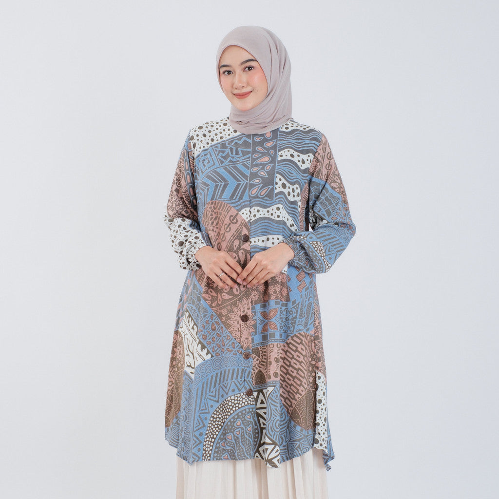 Atasan Batik Wanita Tunik Rayon Surya Teja Pekalongan TS-4