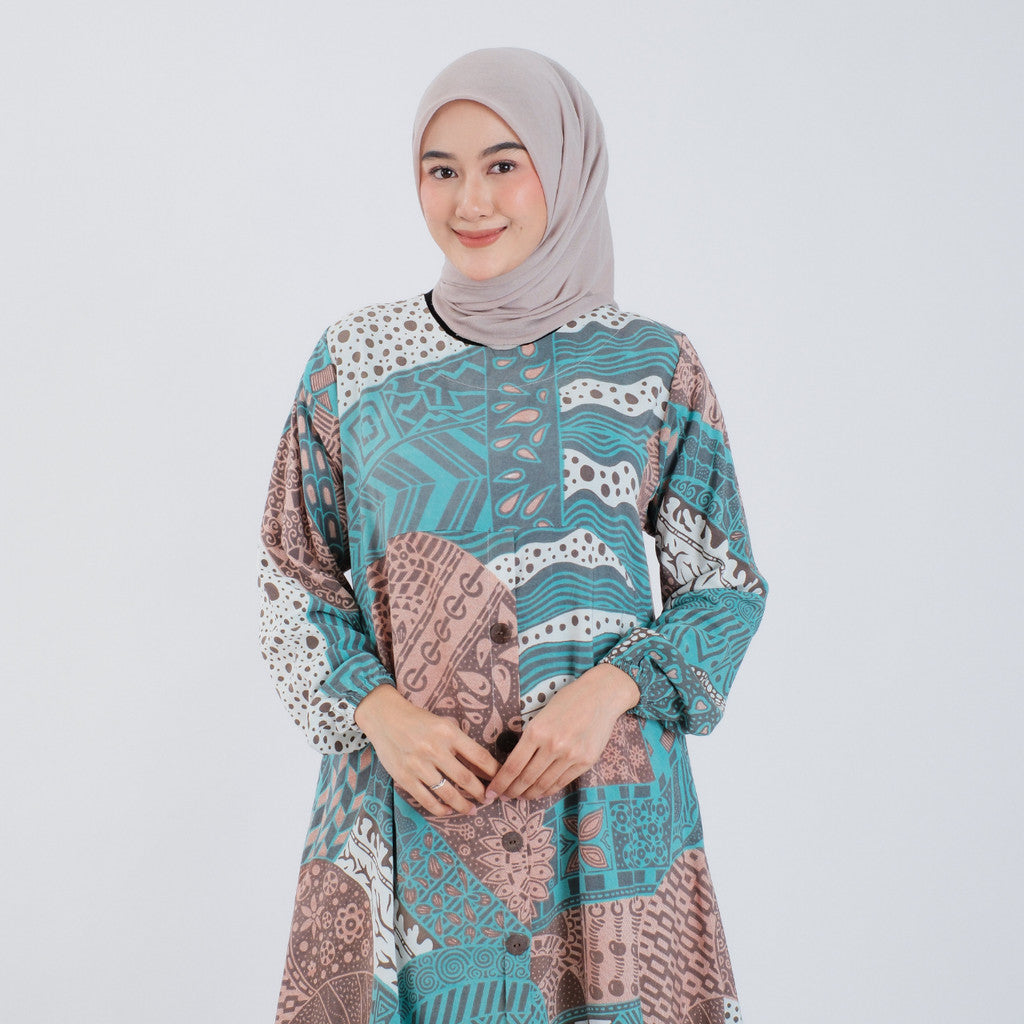 Atasan Batik Wanita Tunik Rayon Surya Teja Pekalongan TS-3
