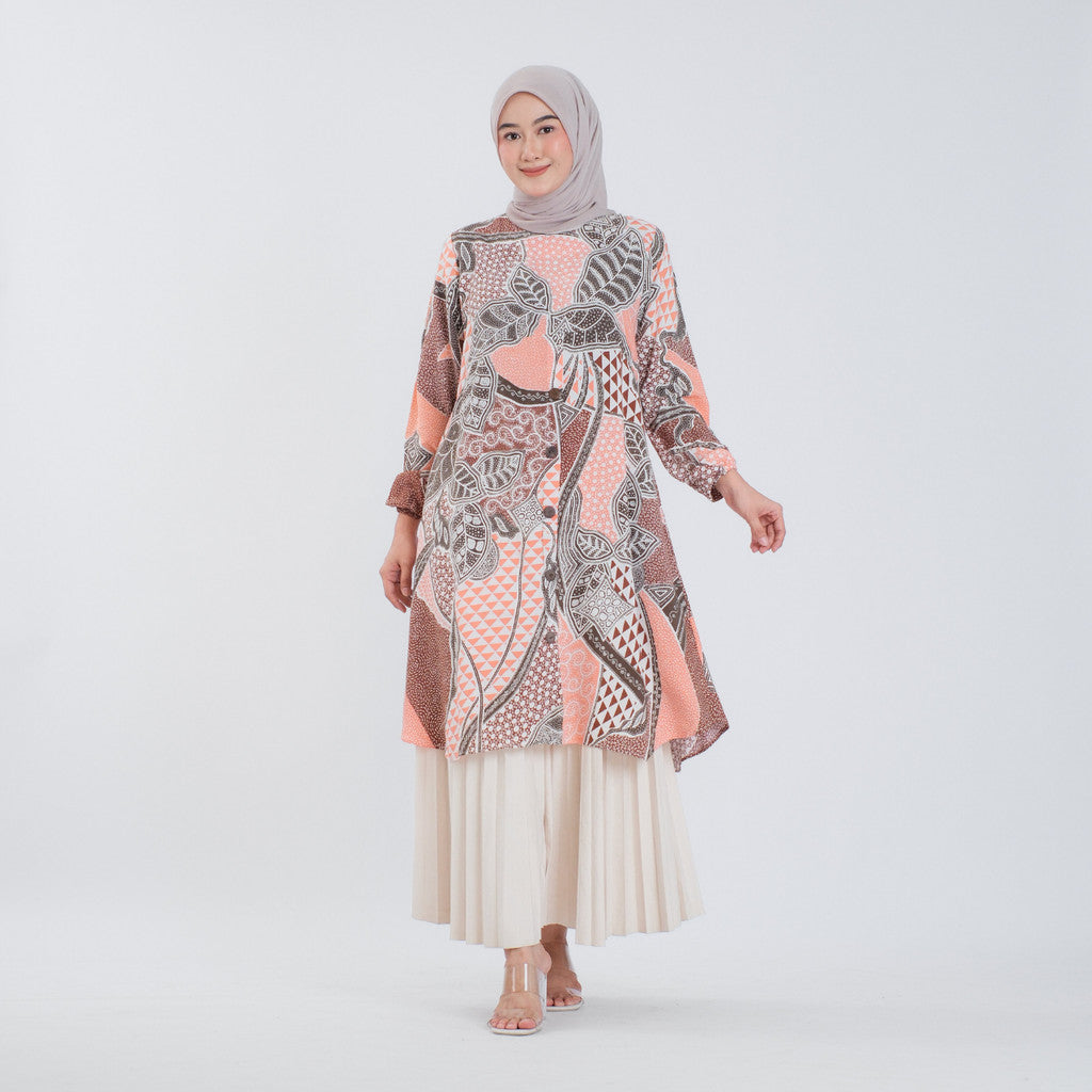 Atasan Batik Wanita Tunik Rayon Surya Teja Pekalongan TS-6
