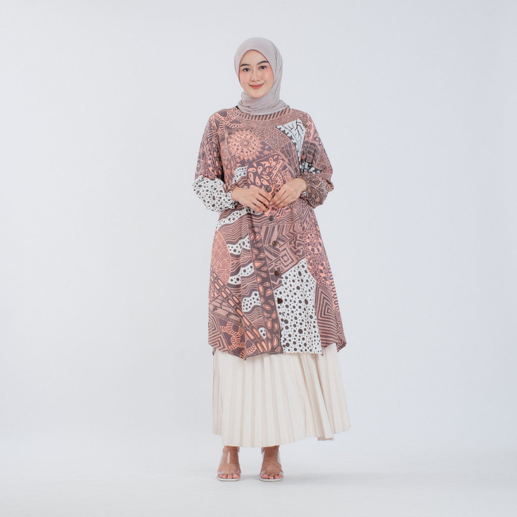 Atasan Batik Wanita Tunik Rayon Surya Teja Pekalongan TS-2