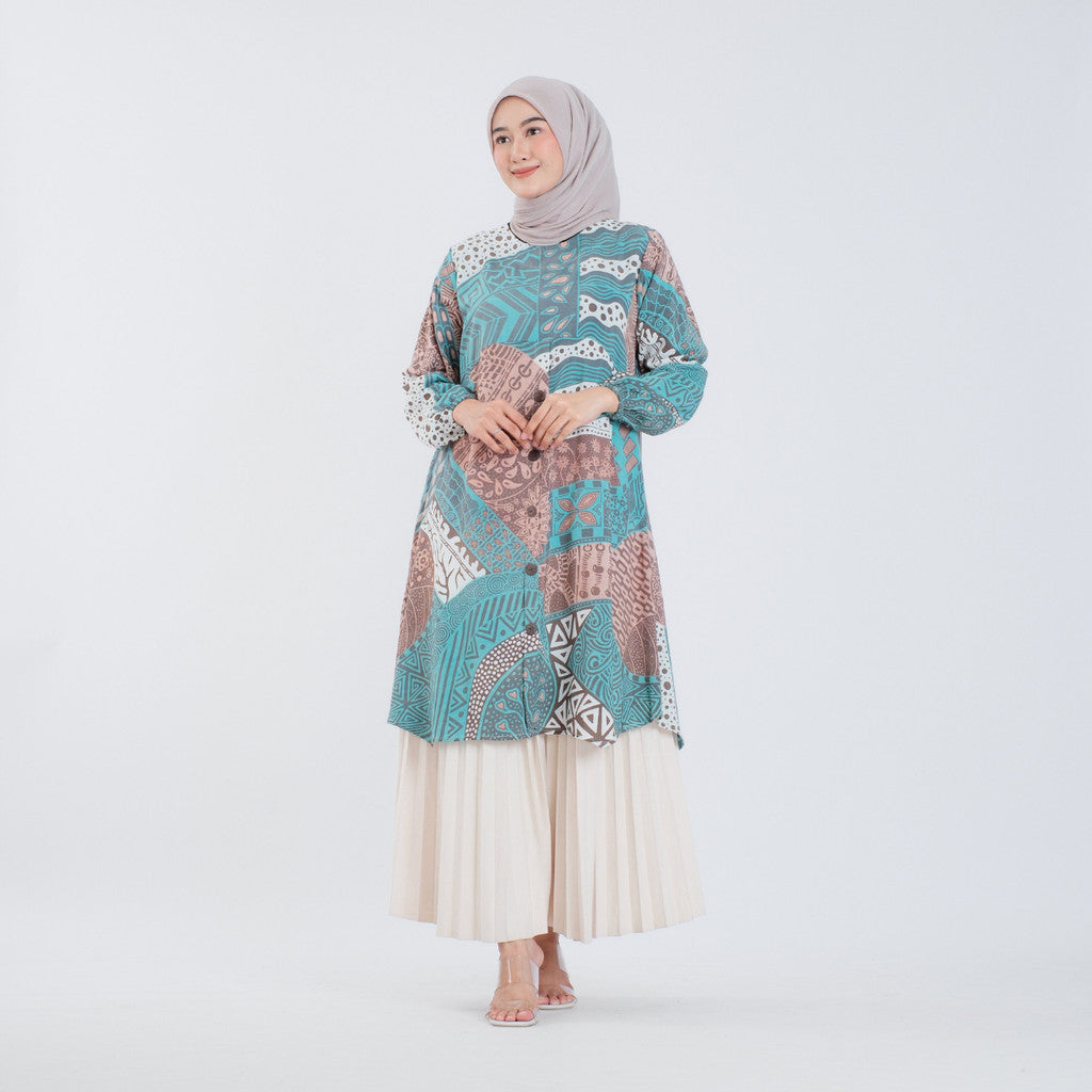 Atasan Batik Wanita Tunik Rayon Surya Teja Pekalongan TS-3