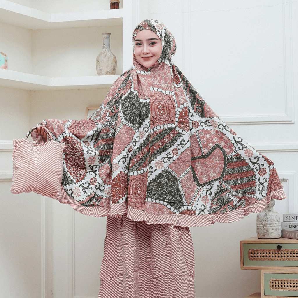 Mukena Batik Rayon Premium Adem Halus Lembut Surya Teja Pekalongan MWA-10