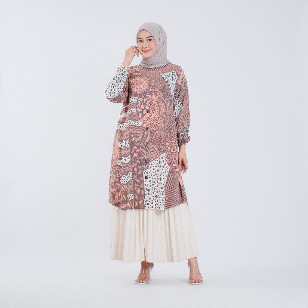 Atasan Batik Wanita Tunik Rayon Surya Teja Pekalongan TS-2