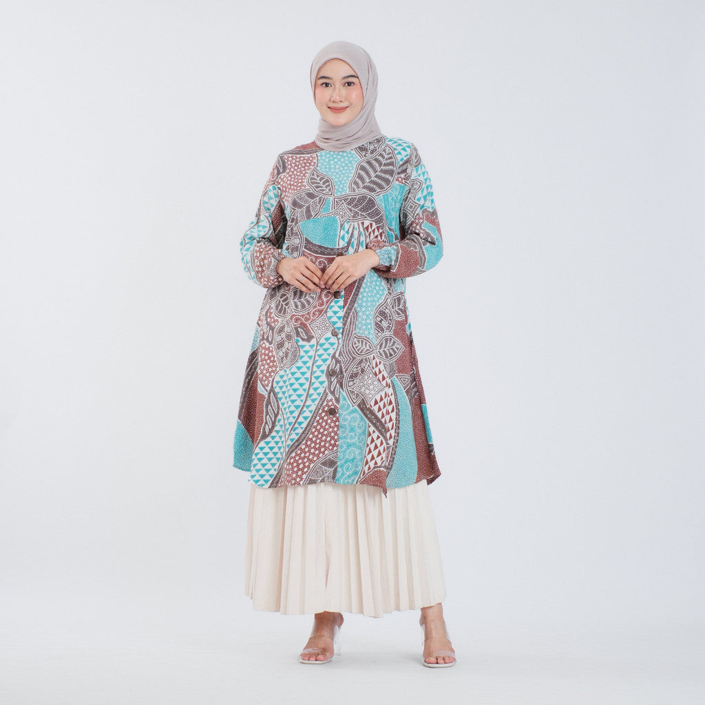 Atasan Batik Wanita Tunik Rayon Surya Teja Pekalongan TS-7