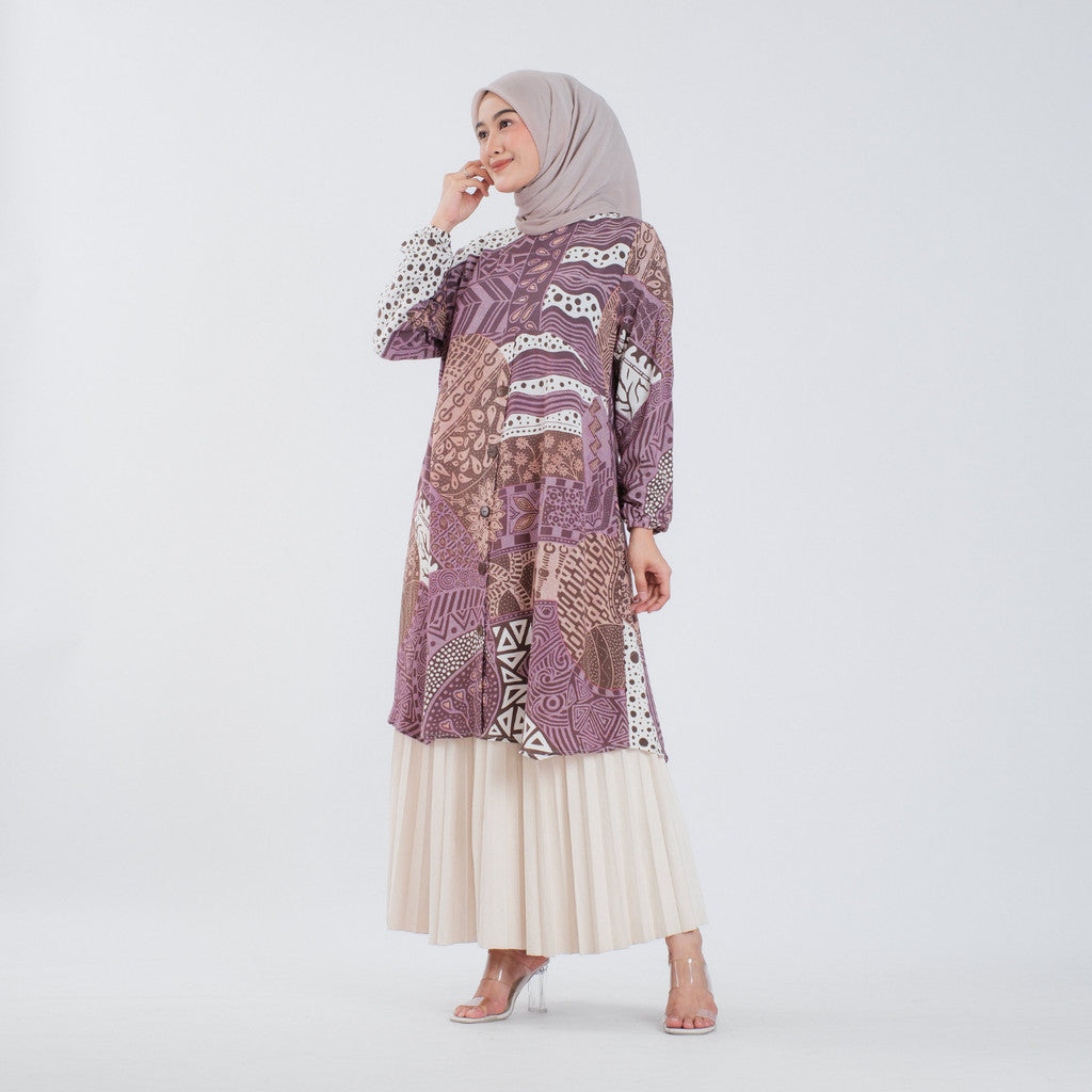 Atasan Batik Wanita Tunik Rayon Surya Teja Pekalongan TS-5
