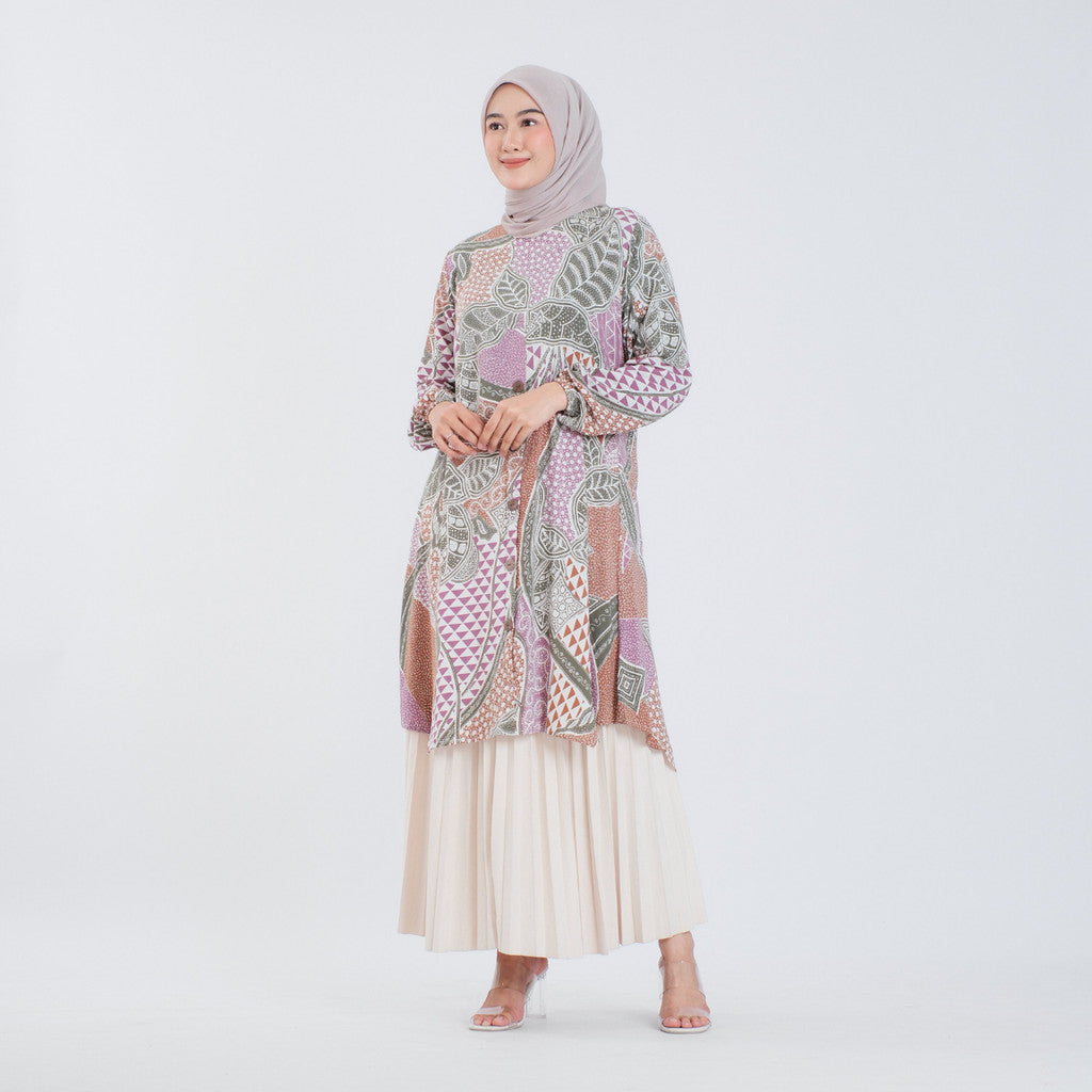 Atasan Batik Wanita Tunik Rayon Surya Teja Pekalongan TS-9