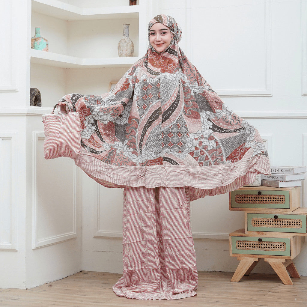 Mukena Batik Rayon Premium Adem Halus Lembut Surya Teja Pekalongan MWA-9