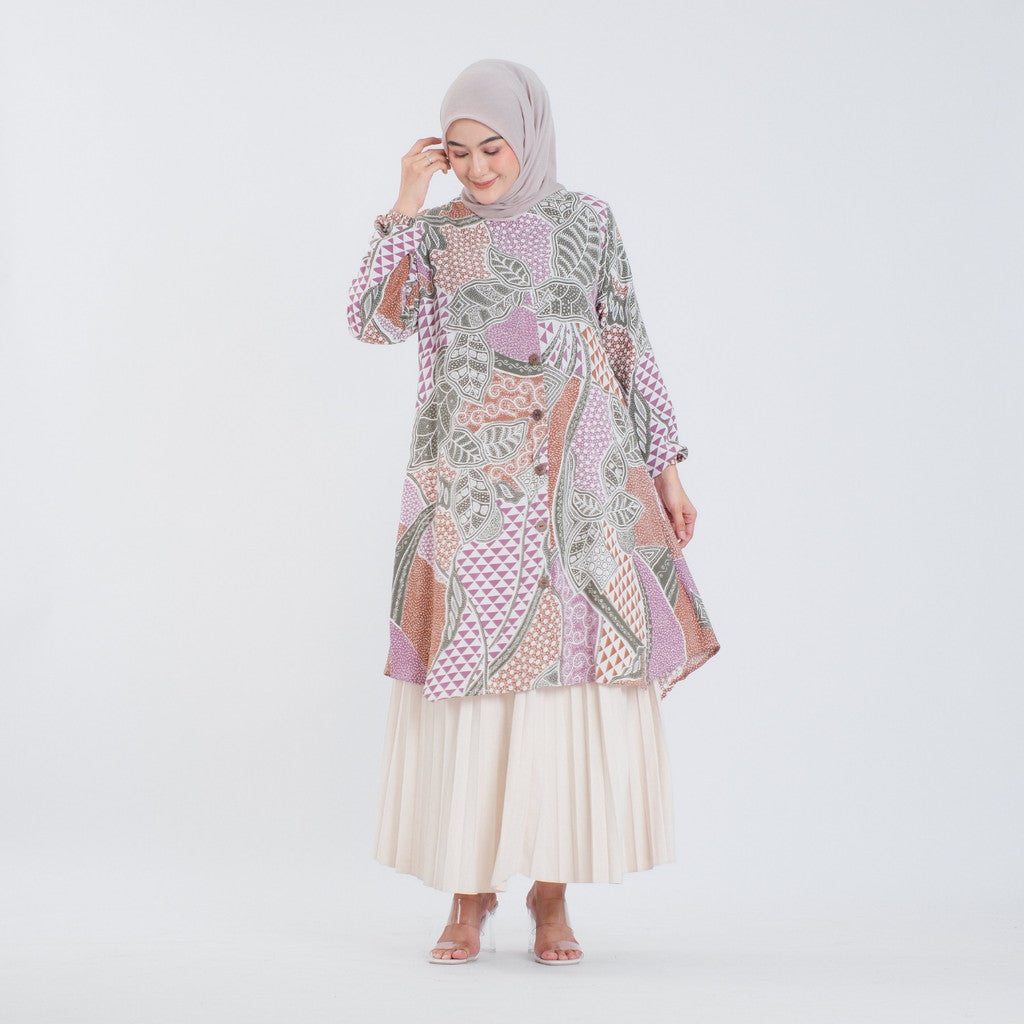 Atasan Batik Wanita Tunik Rayon Surya Teja Pekalongan TS-9