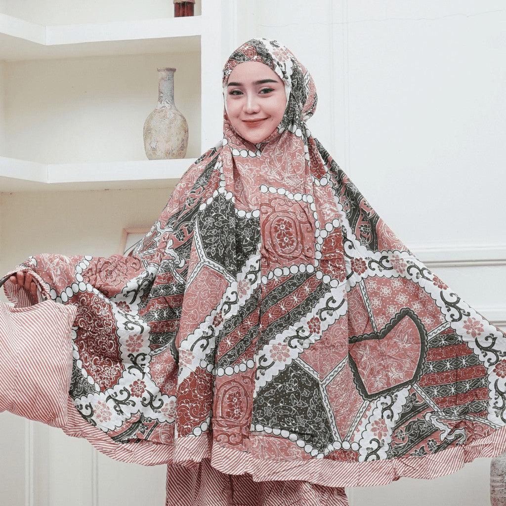 Mukena Batik Rayon Premium Adem Halus Lembut Surya Teja Pekalongan MWA-10