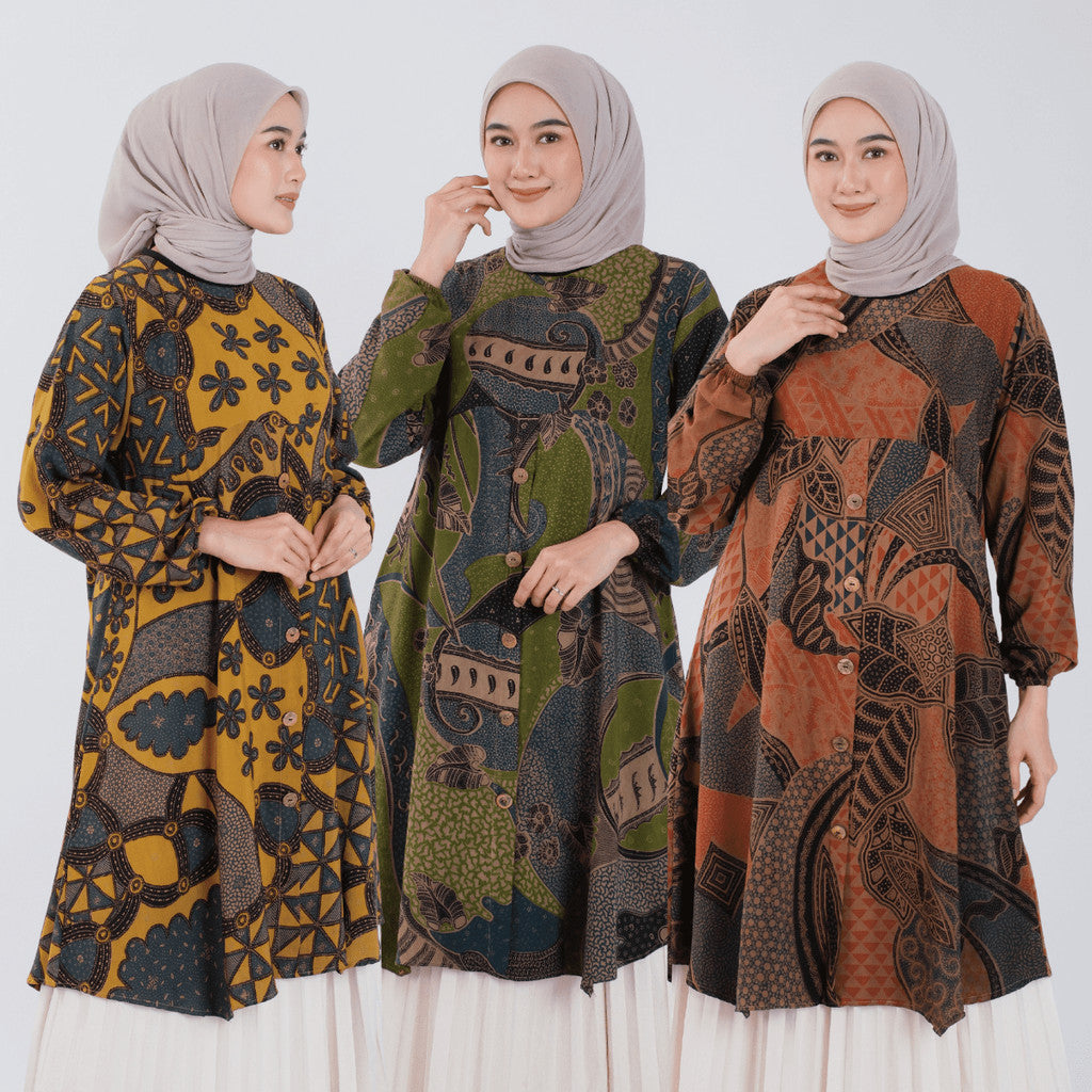 Tunik Batik Wanita Surya Teja - Bahan Rayon
