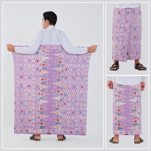 Sarung Batik Cap Lavender Colet Rayon Premium - Batik Surya Teja (SPC 5-20)