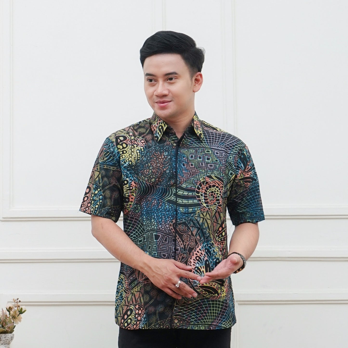 Kemeja Batik Pria Lengan Pendek Katun Premium Lapis Furing - Batik Surya Teja (KPE 1-5)