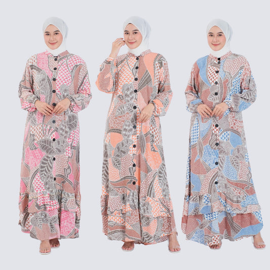 Gamis Batik Rayon Premium - Batik Surya Teja (GS 1-3)