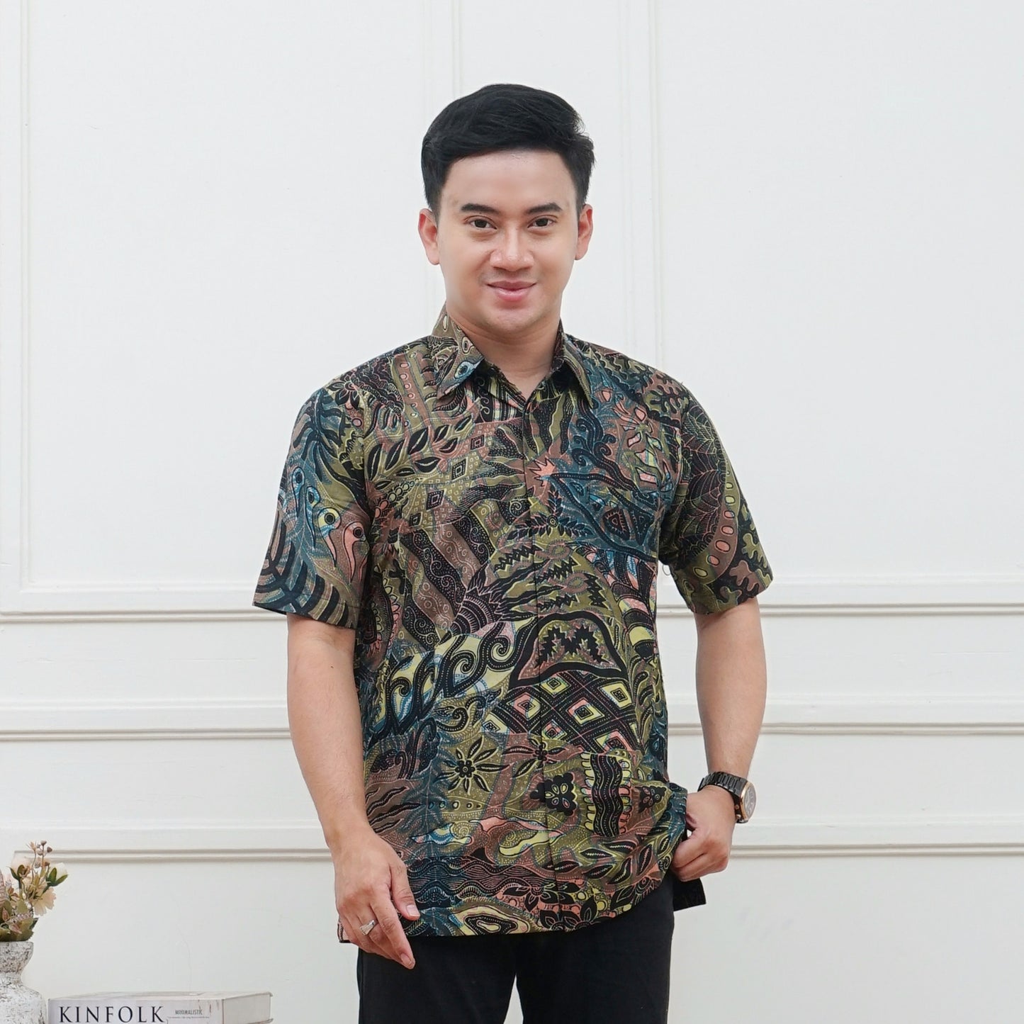 Kemeja Batik Pria Lengan Pendek Katun Premium Lapis Furing - Batik Surya Teja (KPE 1-5)