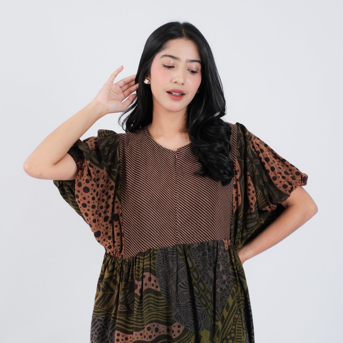 Dress Batik Resleting Rayon Premium - Batik Surya Teja (DBL 6-10)