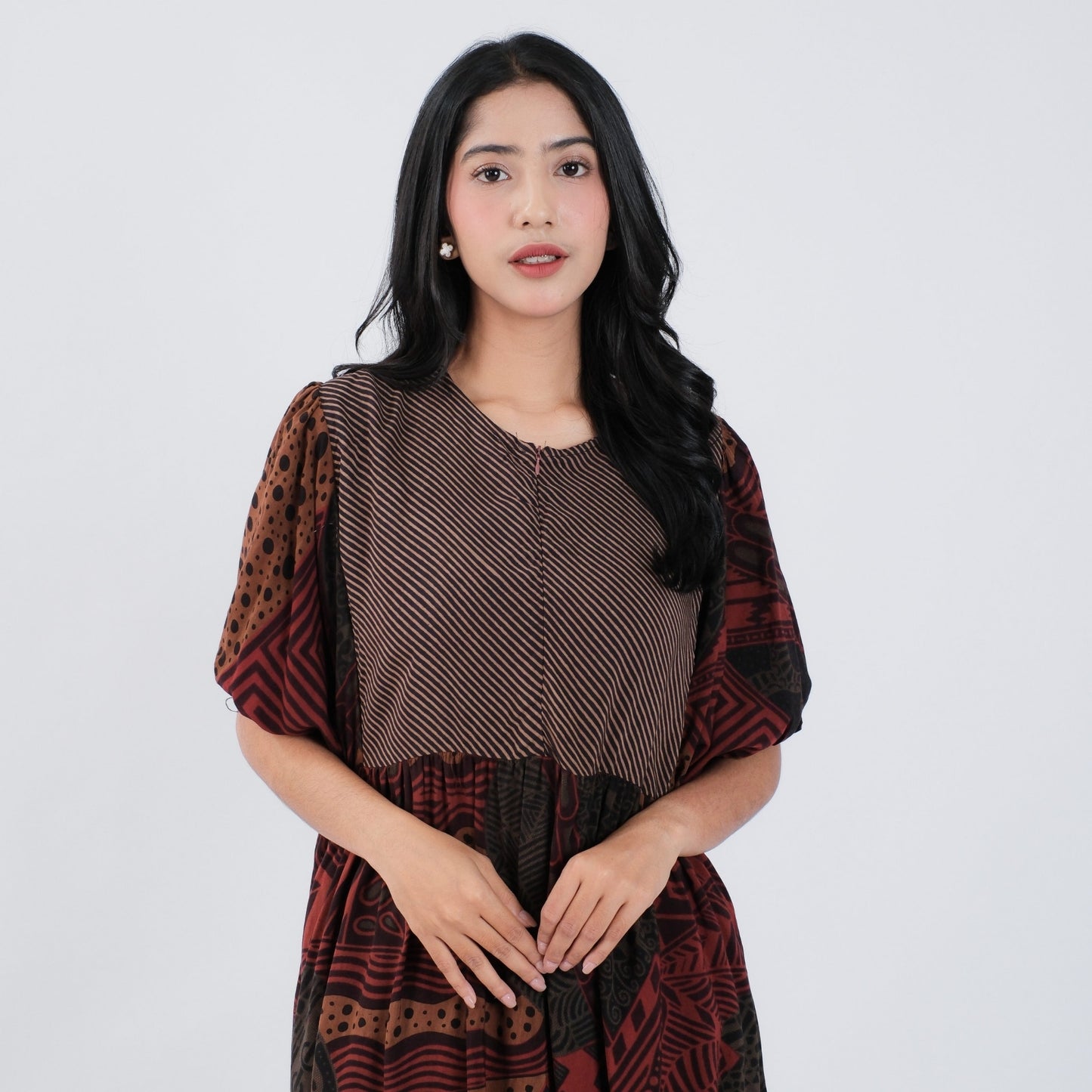 Dress Batik Resleting Rayon Premium - Batik Surya Teja (DBL 6-10)