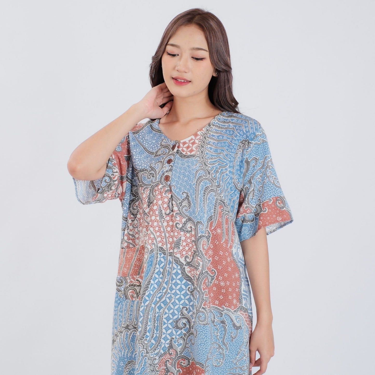 Daster Batik Kancing Rayon Premium - Batik Surya Teja (DKS 6-10)