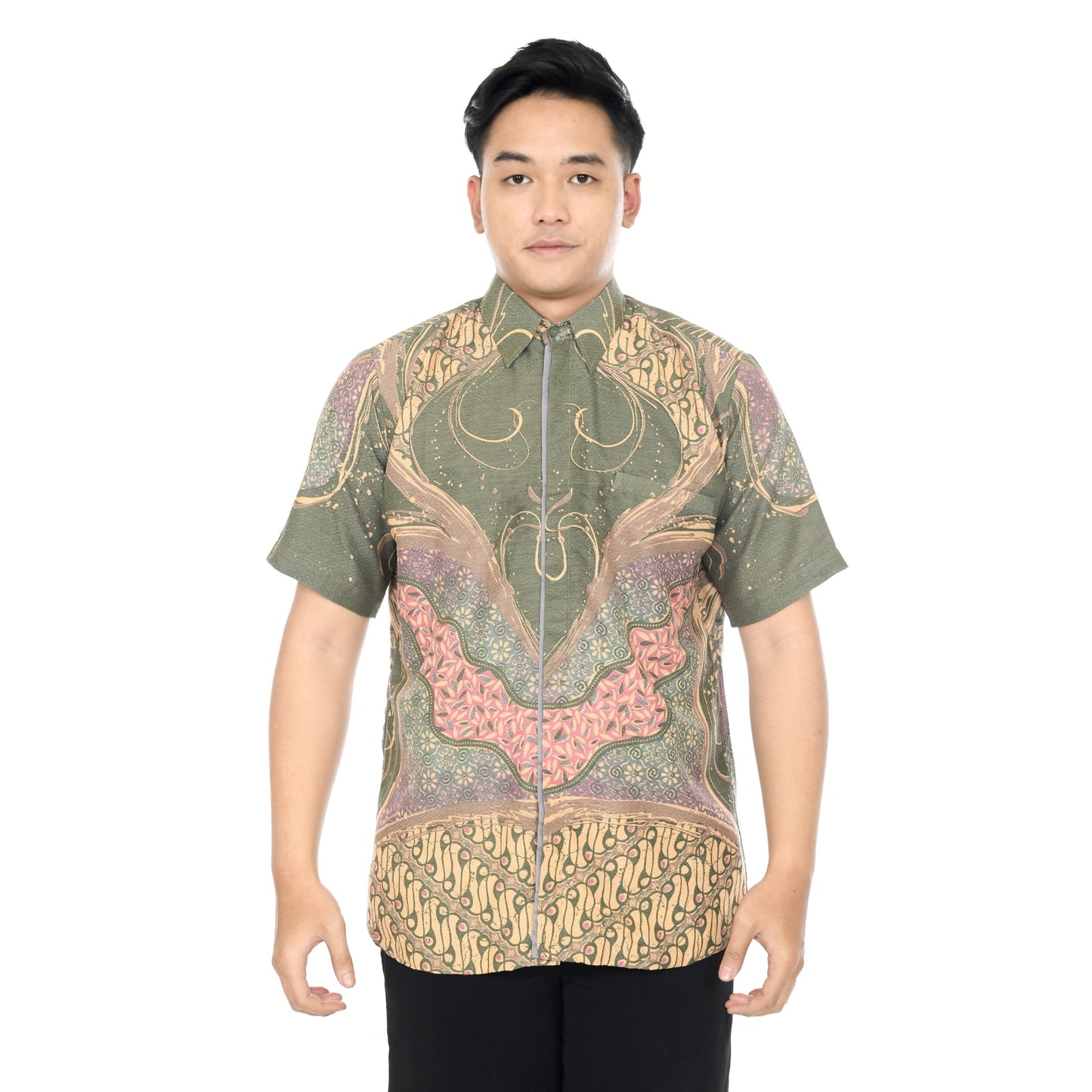 Kemeja Batik Pria Lengan Pendek Dobby Premium Lapis Furing - Batik Surya Teja (KDPE 1-5)