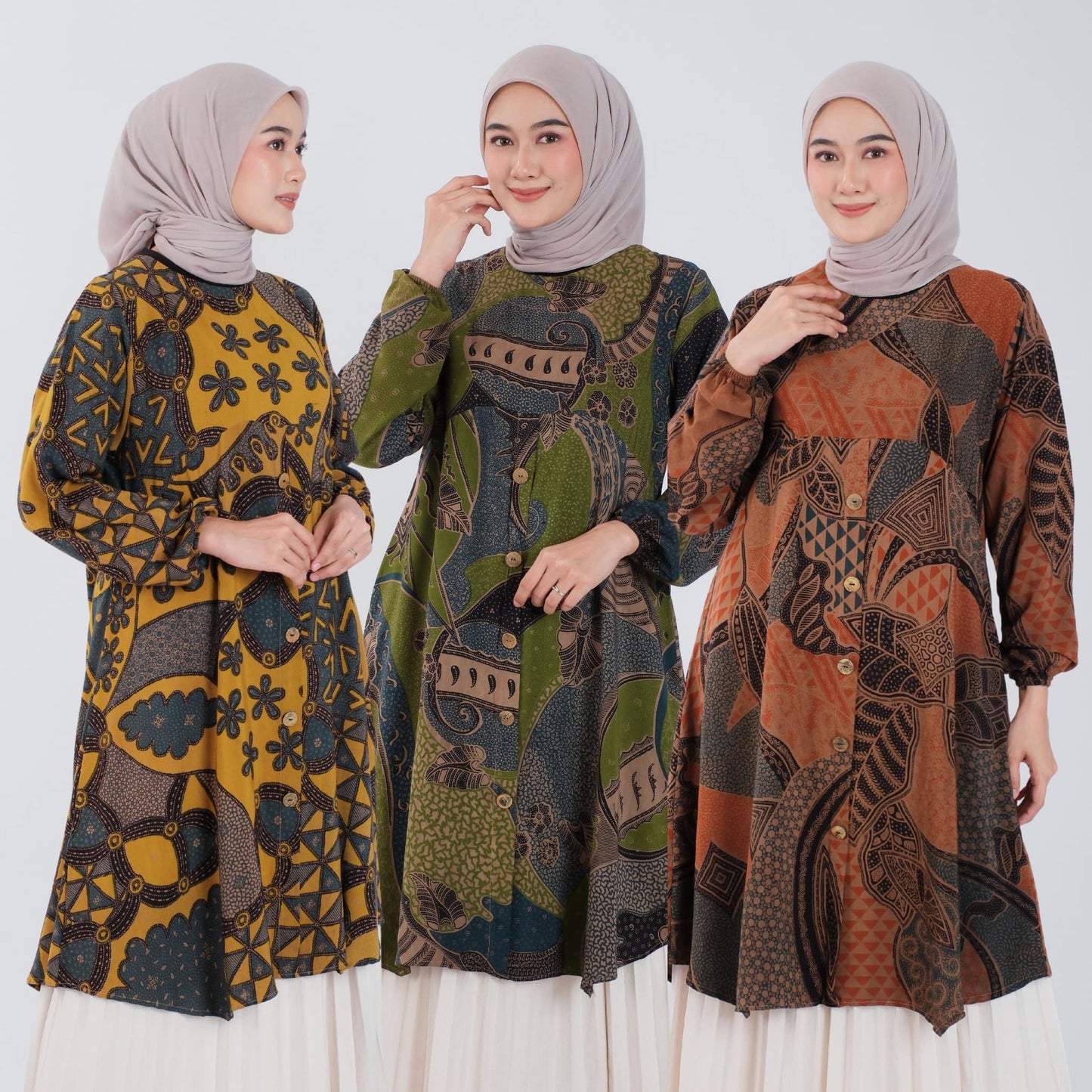 Atasan Wanita Tunik Batik Rayon Premium - Batik Surya Teja (TL 1-3)