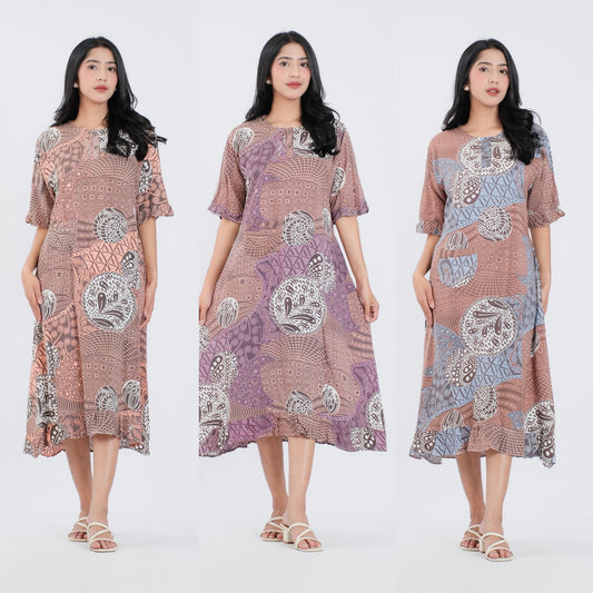 Daster Batik Kancing Rayon Premium - Batik Surya Teja (DKS 16-20)
