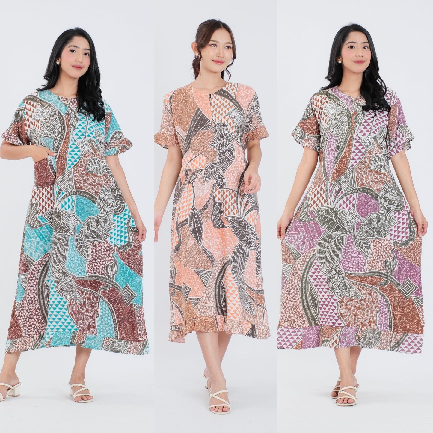 Daster Batik Resleting Rayon Premium - Batik Surya Teja (DRB 6-12)