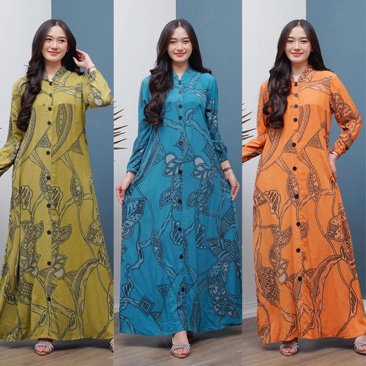 Gamis Batik Rayon Premium - Batik Surya Teja (GB 1-5)