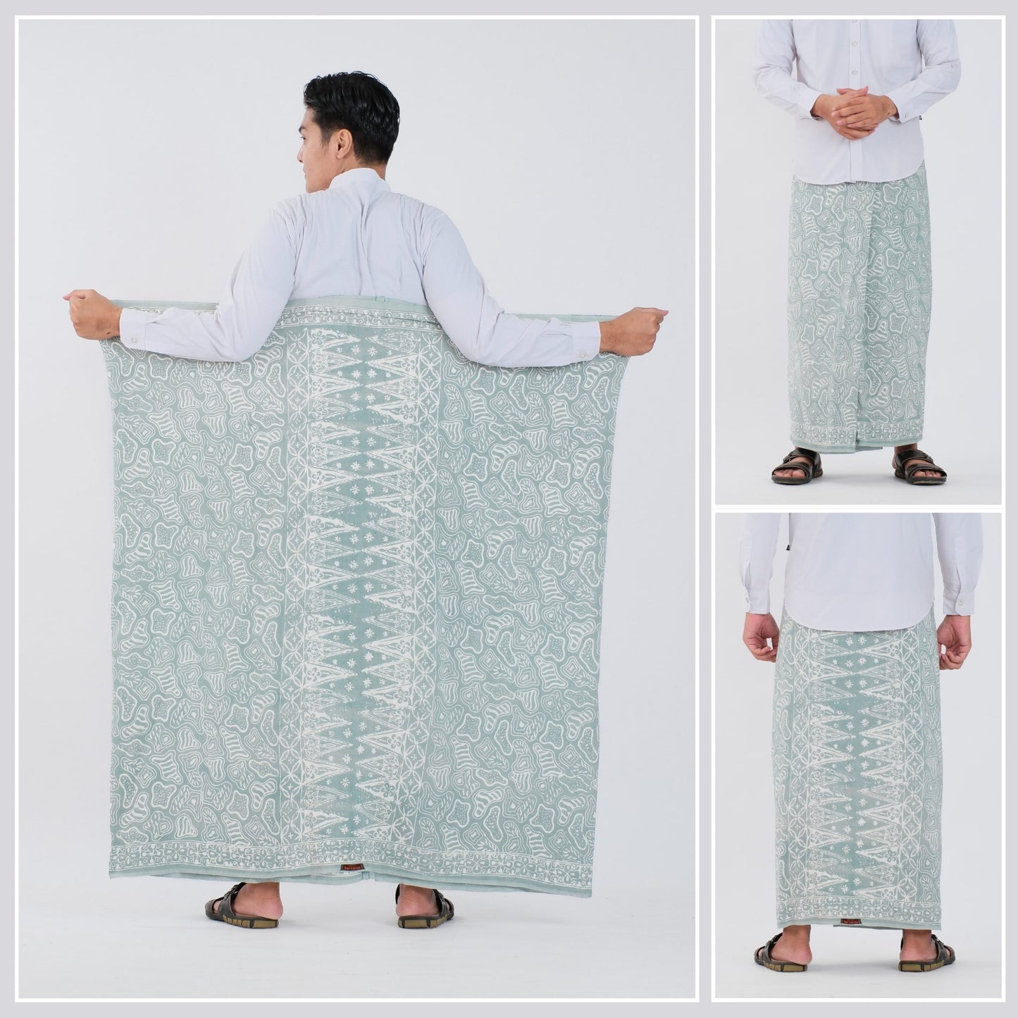 Sarung Batik Cap Sage Monokrom Rayon Premium - Batik Surya Teja (SPM 2-19)