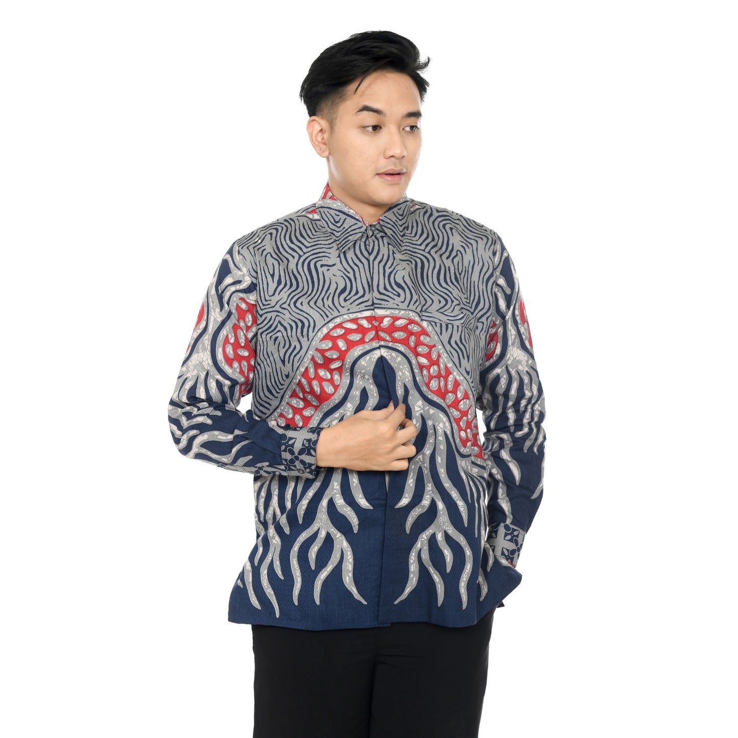 Kemeja Batik Pria Lengan Panjang Dobby Premium Lapis Furing - Batik Surya Teja (KDPA 1-5)