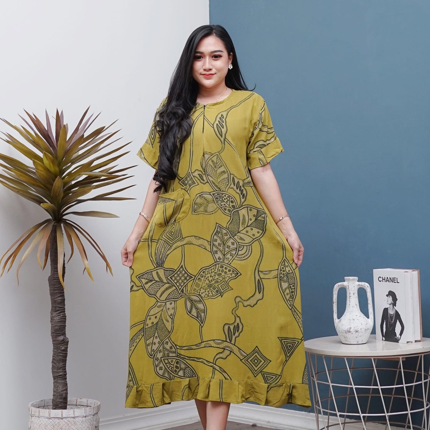 Daster Batik Resleting Rayon Premium - Batik Surya Teja (DB 6-10)